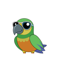 Parrot Wearing Sunglass