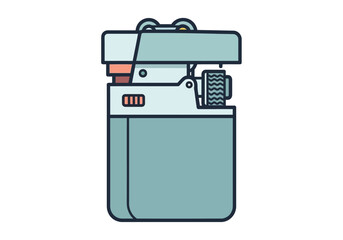 Blue and Gray Metal Lighter with Flint Wheel Detail.