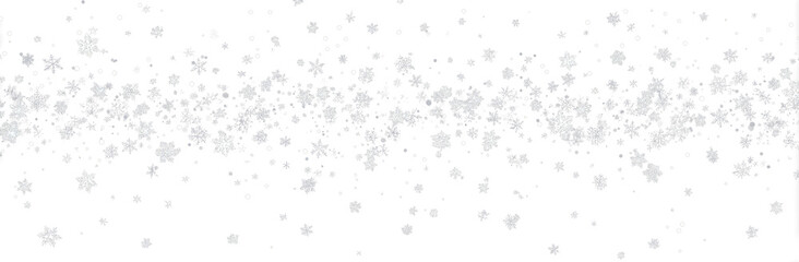 Realistic falling snow with white flakes in the air. Snowy texture on transparent background for creating winter mood, overlays, or festive effects.