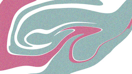 Illustration of abstract marble pattern with pink and blue colors isolated on white background