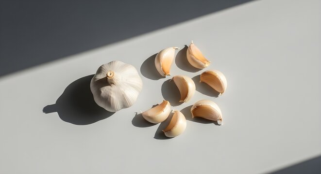 garlic on black