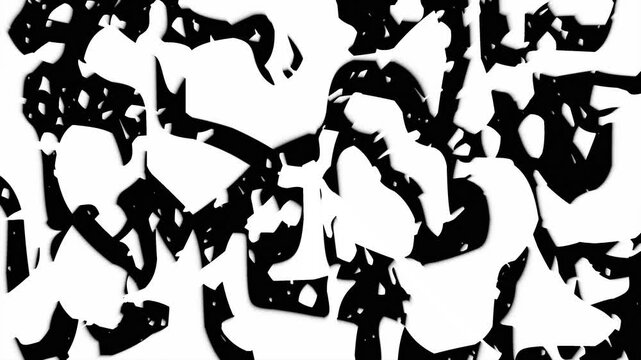 Black and white background with sharp organic shapes and modern design