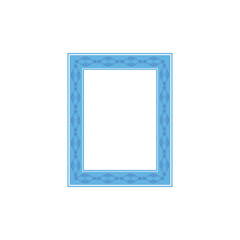 Blue frame with wavy line for photo