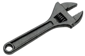 Obraz premium Adjustable wrench resting on a flat surface showcasing its grip and design for various tasks