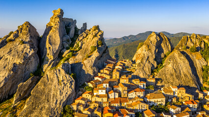 City in the Rock Mountains Castelmezzeno, Italy