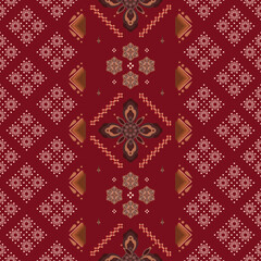 Abstract ethnic ornament tribal seamless fabric pattern, traditional geometric, illustration.design for texture,fabric,clothing,decoration,background,print