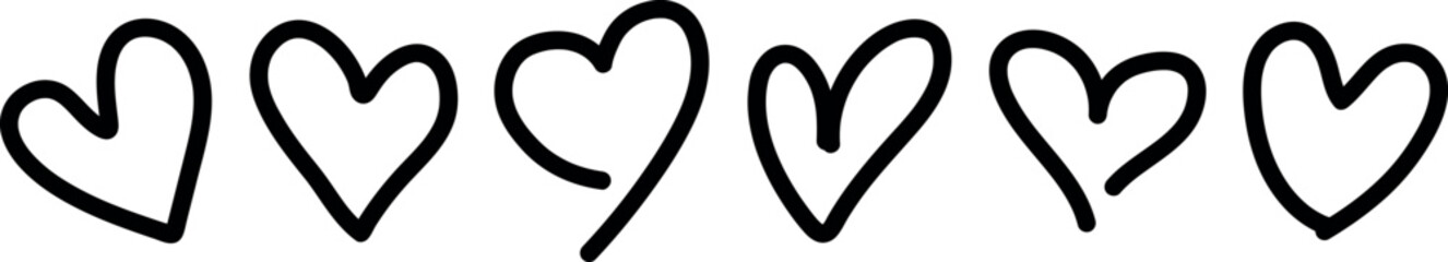 Everlasting Beating Hearts: A Premium Black Line Vector Set Capturing the Rhythm, Emotion & Essence of True Love