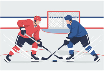 Ice Hockey Match Action

