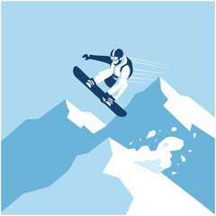 Snowboarder Jump Trick

