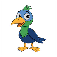 Vector illustration of cartoon birds