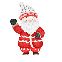 santa claus and snowman