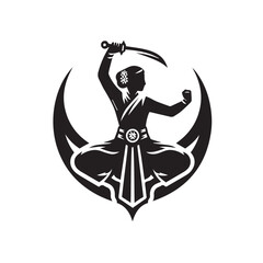 pencak silat sports logo vector