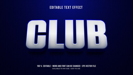 club editable text effect