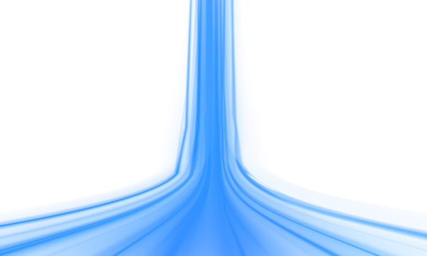 Luminous airflow pattern with transparent blue ribbons shows purity and speed. Perfect for advertising eco technologies or cooling systems.