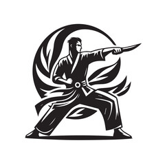 pencak silat sports logo vector