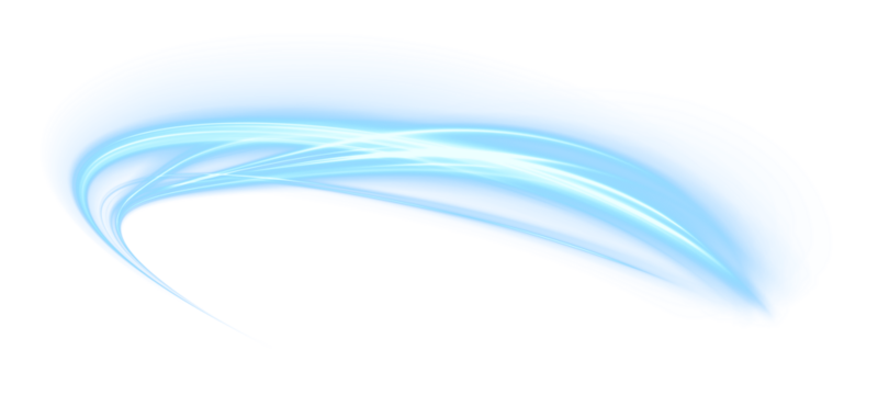 Curved glowing trails of light represent air circulation and energy transfer. A perfect digital element for eco design and science visualization.