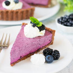 Blackberry and Blueberry Tart &ndash; Homemade Summer Dessert