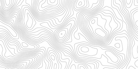Geographic contour map with elevation lines. Detailed terrain visualization concept. Vector illustration of landscape elevations and natural relief.