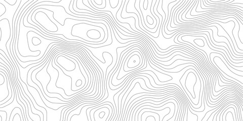Geographic contour map with elevation lines. Detailed terrain visualization concept. Vector illustration of landscape elevations and natural relief.