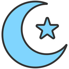 blue moon star icon