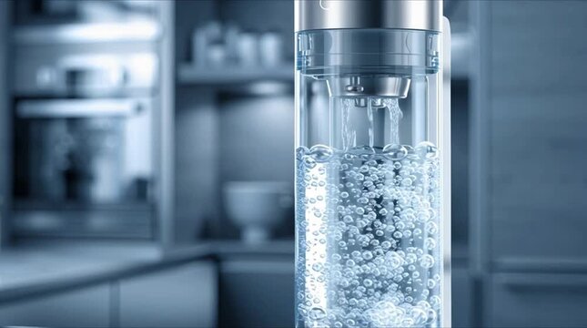 Enhancing water quality transparent purification tank in a modern filtration system for homes