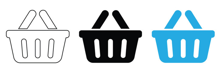Vector Shopping Cart Icon In Circles. Shopping Cart Icon Symbols,Shopping basket icons showcase modern e-commerce solutions,editable stroke