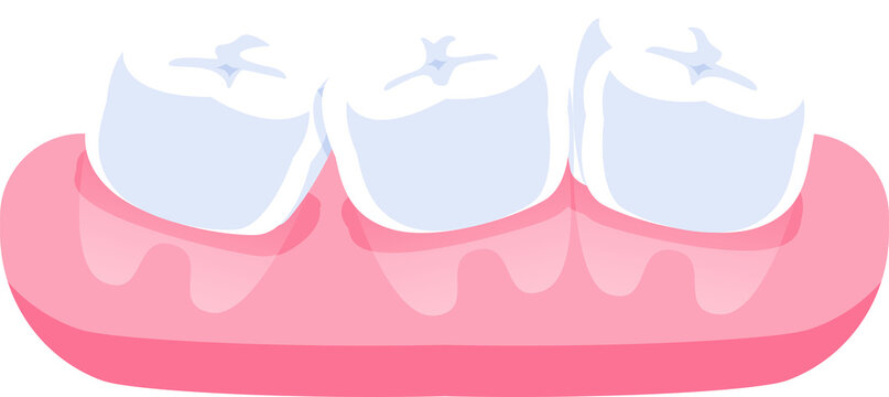 Crooked teeth illustration transparent design. Dental care concept.