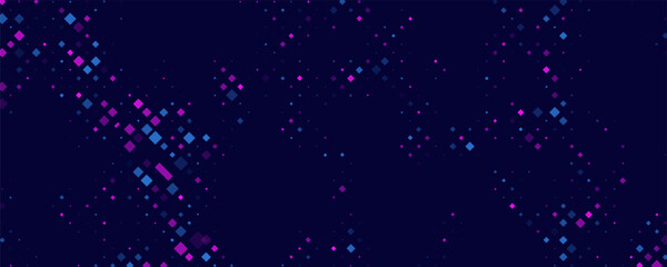 Abstract digital graphic with vibrant purple and blue dots