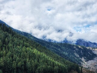 Mountains Wrapped in Clouds