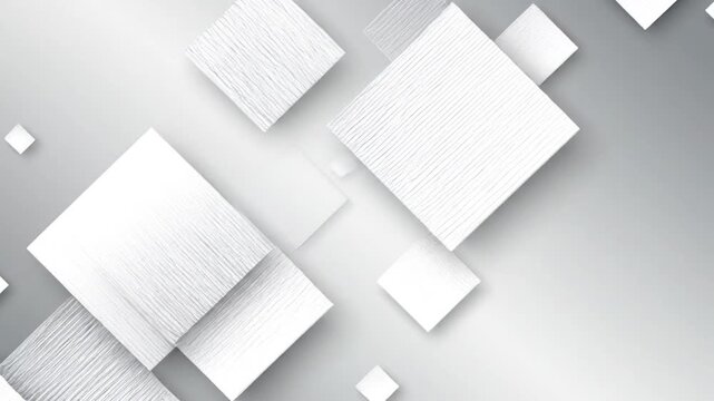 Abstract white textured diamond shapes on a gradient gray backdrop with shadows and depth