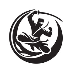 pencak silat sports logo vector
