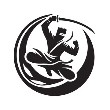pencak silat sports logo vector