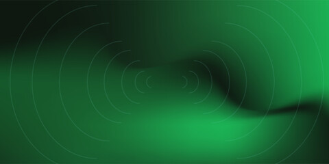 Abstract curved green shape on green background with copy space for text. Luxury design style. Vector illustration