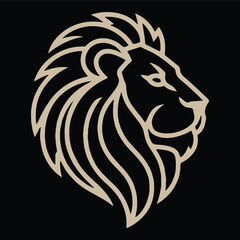 Elegant Golden Lion Symbol Logo for Branding