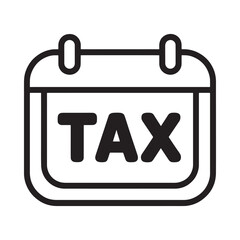 Tax deadline calendar icon reminder for financial planning and accounting