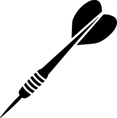 single dart black silhouette vector art
