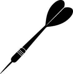 single dart black silhouette vector art