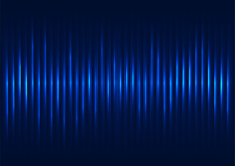 Blue glass neon gradient stripes with glowing laser effect abstract background. Geometric concept vector design