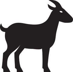vector silhouette of a goat