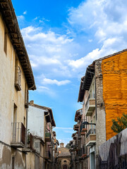Beautiful street view of Old town in Sigues ,Spain