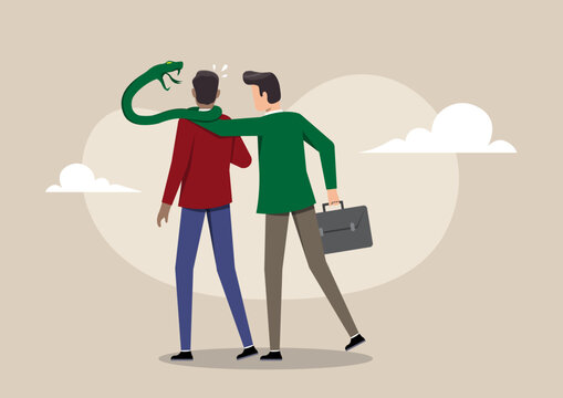 Backstabbing or Betrayal Concept Illustration