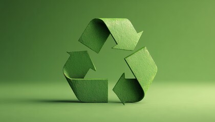 Eco-Friendly Green Arrows Recycle Symbol For Earth Day, Environment Day, And Ecology Celebrations