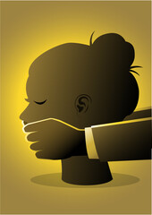 Silenced Woman Concept – Violence and Oppression Illustration