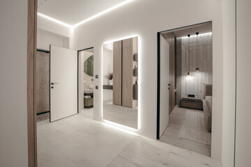 Mirror in the hallway in the house