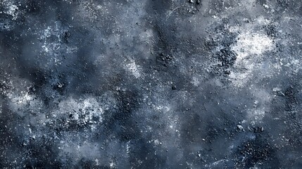 Dark textured surface displays rough, mottled patterns with contrasting light speckling