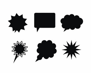 Sale explosion burst shape silhouette vector illustration, isolated on white background