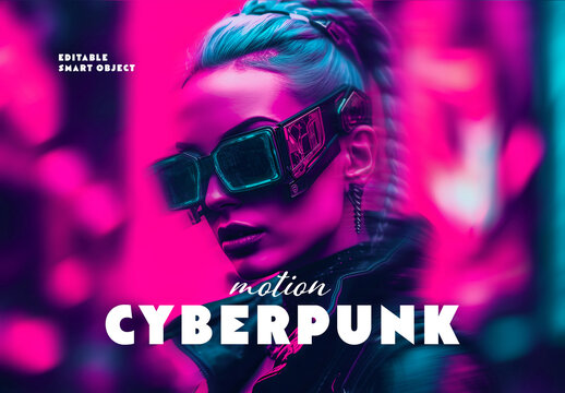 Motion Cyberpunk Photo Effect
