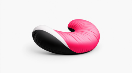 Colorful Ergonomic Pillow for Comfort and Style on Transparent Background