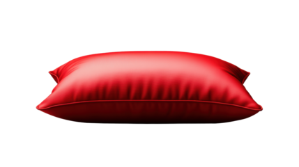 Red Pillow on Transparent Background