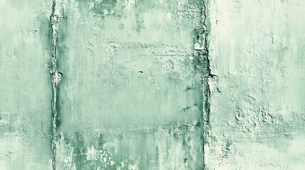 Weathered concrete surface displays textured vertical seams and subtle green toning